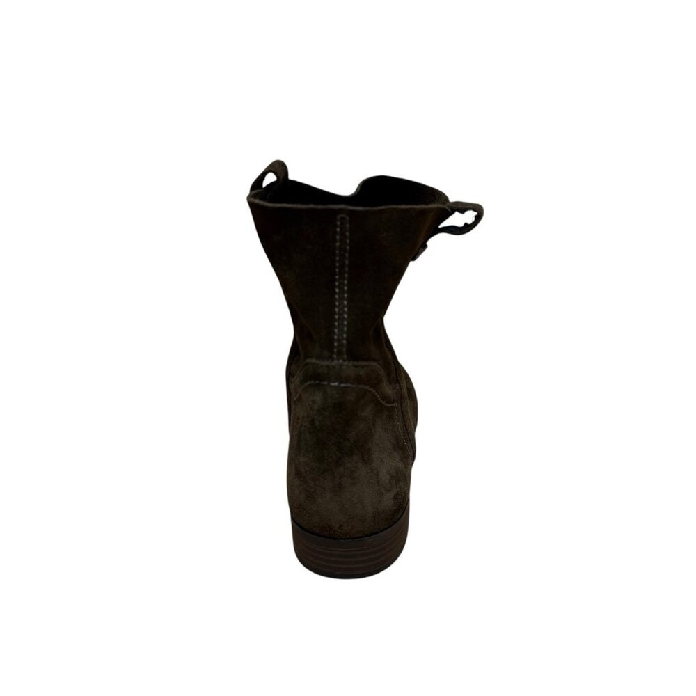FRYE & CO SUEDE ANKLE BOOTS SARAH SHORTIE SIZE 8.5 DARK BROWN FALL AUTUMN NEW - Picture 3 of 8